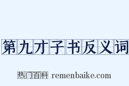 第九才子书反义词是什么意思的图片